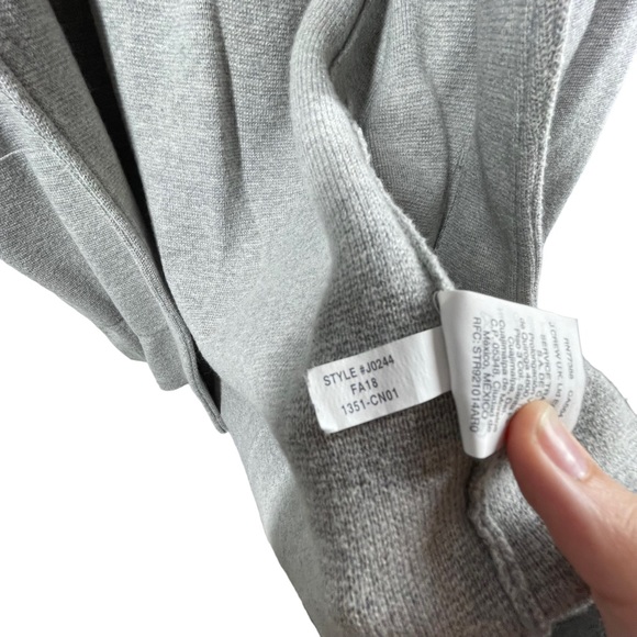 J. Crew Light Gray Colored Sophie Open Front Sweater Blazer - Picture 8 of 9